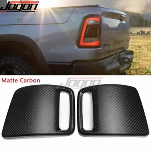 For Dodge Ram 1500 TRX Rebel 2019-2024 Carbon Taillight Lamp Cover Exterior Trim - Picture 1 of 9