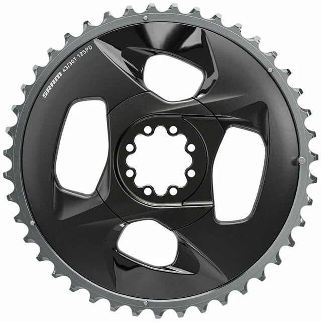 SRAM Force Wide 2x12-Speed Outer Chainring - 43t, 94 BCD, 4-Bolt, Polar Grey, Fo - Image 1 of 1