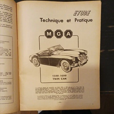Revue Technique MGA MG A 1500 1600 Twin Cam Rta MG A 1500 1600 TC - Photo 1/4