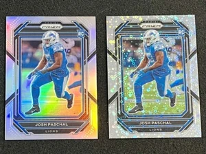2022 Prizm Rookie 2 Card Lot Silver & No Huddle Josh Paschal Detroit Lions - Picture 1 of 2