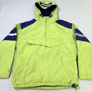 Vintage Gap Anorak Jacket Mens Small Green/Blue Pullover Hooded Insulated - Picture 1 of 17