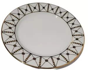 10 ROYAL GALLERY GOLD BUFFET CRISS CROSS PATERN 9-3/8" DISHES NWT - Picture 1 of 6