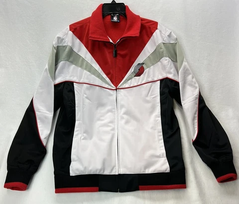 Vintage NBA Portland Trailblazers Basketball Warm Up Full Zip Jacket EUC -Size M Cover