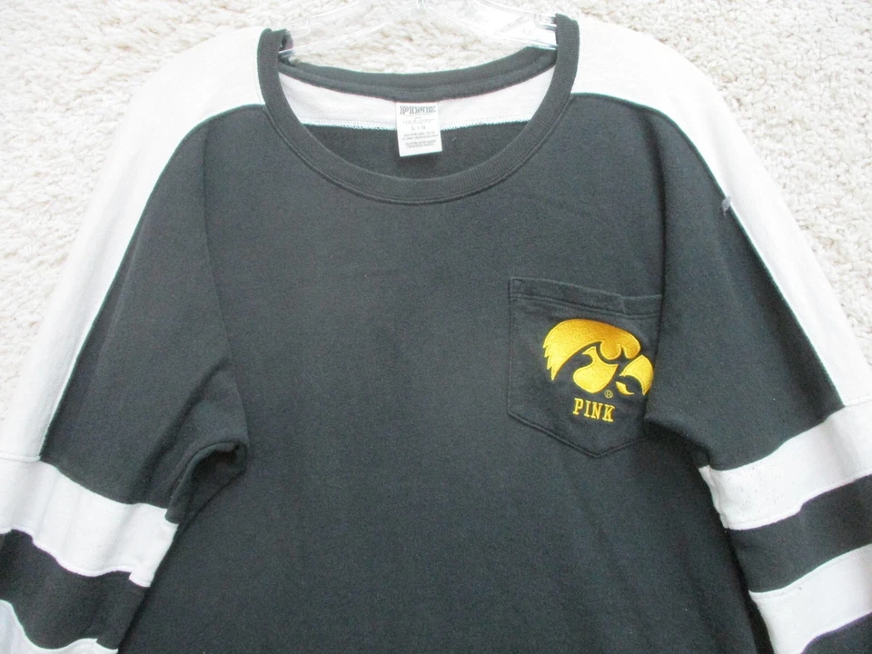 Suéter ROSA Victorias Secret Iowa Hawkeyes Grande Adulto Negro Pullover Mujer L Foto 1 de 4