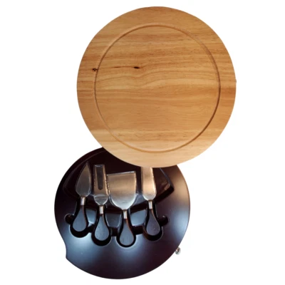 Tabla de cortar queso Trudeau con almacenamiento de cuchillos ocultos. Plus 4 cuchillos Foto 1 de 4