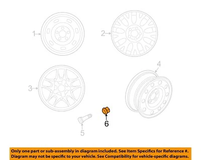 FORD OEM 84-14 Bronco Wheels Wheels-Wheel Nut 9R3Z1012A - Image 1 of 2