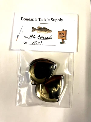 Hojas lisas Coloradas de níquel #6 de 10 quilates. Piezas de cebo giratorio, señuelos, pesca. Foto 1 de 2