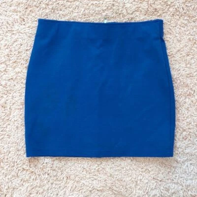 H&M Vibrant Cobalt Blue Mini Party Flirty Pencil Skirt Size XS - Image 1 of 4