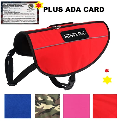 Service Dog Vest Harness Canine Lightweight Reflective Adjustable XXS - XL Sizes - Image 1 of 4