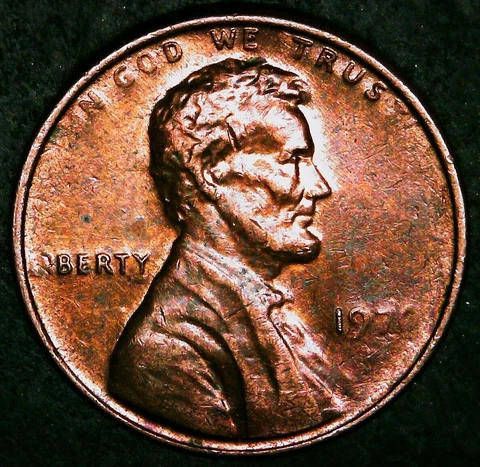 1970 D Lincoln Cent / Penny Struck Through Obverse - Mint Error - Free Shipping! Cover