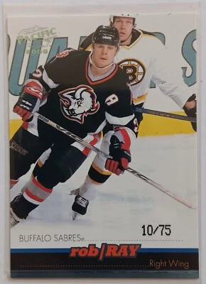 1999-00 Pacific Ice Blue Rob Ray /75 Buffalo Sabres - Image 1 of 2