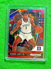 VERNON CAREY JR. PRIZM RED CRACKED ICE ROOKIE CARD DUKE RC HORNETS 2020 PANINI 