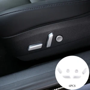 6 PIEZAS Cubierta de botón de ajuste de asiento cromo ABS para Tesla Model 3/Y 2017-21 - Imagen 1 de 7