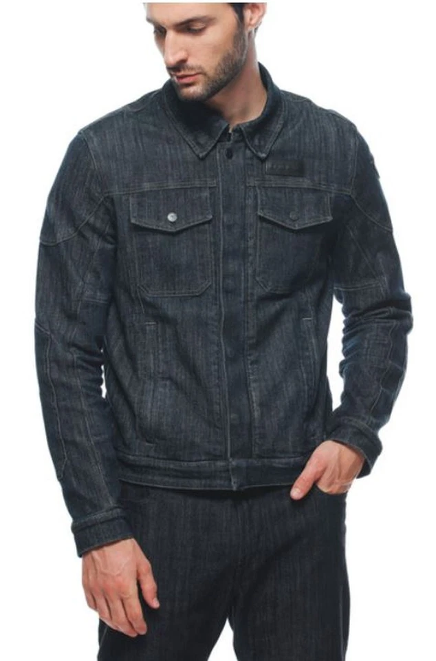 Chaqueta Moto en Jeans Dainese Denim Tex Con Protecciones Hombros Y Codos Azul - Imagen 1 de 1