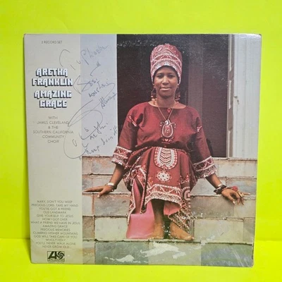 Aretha Franklin With James Cleveland / Autographed By Aretha RARE - Amazing Grac - Image 1 of 4