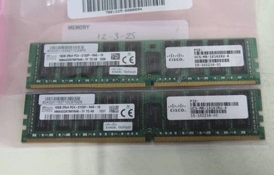 MÓDULOS DE MEMORIA SK HYNIX 16GB PC4-17000 DDR4 RDIMM | HMA42GR7MFR4N-TF | LOTE DE 2 Foto 1 de 3