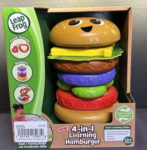 LeapFrog 4-in-1 Learning Hamburger Toy – 12+ Months, Stacking, Puzzle, New - Picture 1 of 6