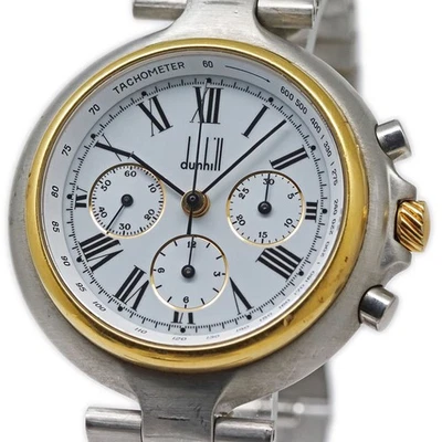 Reloj Pulsera Dunhill LC28 Millennium Cronógrafo Plata 37mm Acero Inoxidable USADO Foto 1 de 4