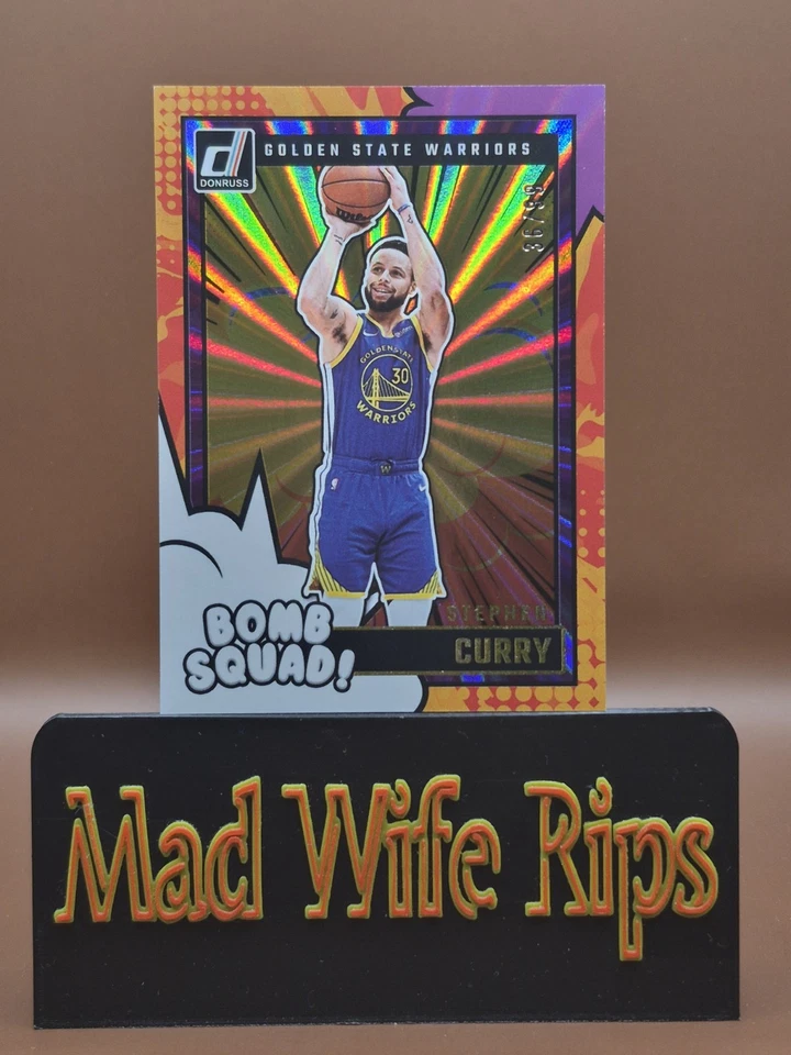 2024-25 Panini Donruss Bomb Squad Stephen Curry #4 Holo Purple Laser /99 SSP!! - Image 1 of 4