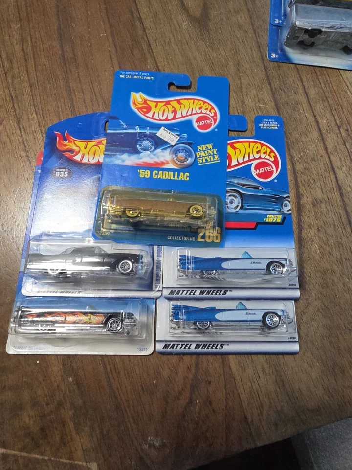 Hot Wheels Lot of 5 Cadillac 59 Eldorado 51 Cadillac Variations New - Image 1 of 4