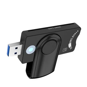 DOD/CAC/Citizen/Goverment ID USB Card Reader Bank/SIM Card Adapter For Windows C - Afbeelding 1 van 10