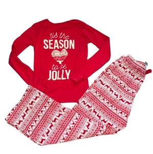 Carter's Holiday Winter Pajama Set-Red/White-Size 12-Fair - Picture 1 of 11
