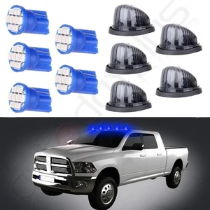 5x Cab Marker Running Round Light Smoke Lens+Base housing+12V LED For Chevy GMC - Picture 1 of 10