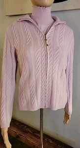 St John Cashmere Pink Twin Set Tank Cardigan Womens Size P Small **Flaw** - Picture 1 of 23