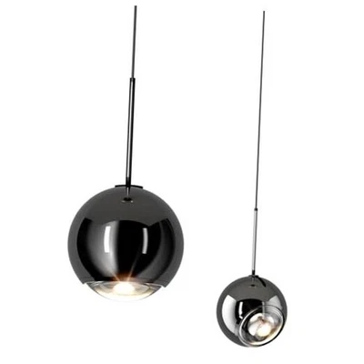  Modern Black Pendant Light Globe Chandelier,90 Degree Rotation Fine Art - Image 1 of 4