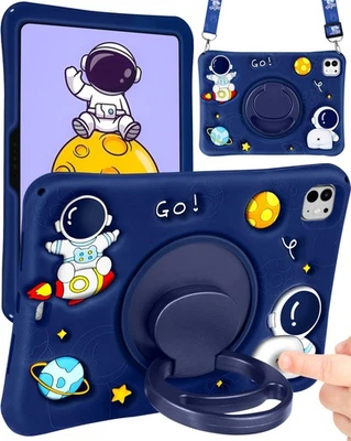 Funda para iPad Pro 11 Pulgadas 2024 Niños Niñas Linda Cubierta Astronauta Kawaii 3D Espacial... Foto 1 de 4