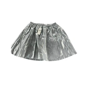 NWT Gap Kids Girls Silver Metallic Mini Skirt Youth Size Medium 8 - Picture 1 of 5