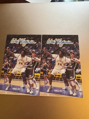 2 - West Virginia University card schedule for the 1992-93 women’s basketball - Image 1 of 2
