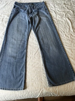 London Jeans Mujer 4 Vintage Pierna Ancha Recto Y2K Sin Bolsillos Traseros Foto 1 de 4