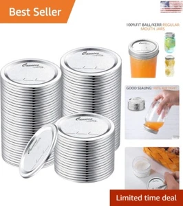 Wide Mouth Canning Lids - Metal Mason Jar Lids - Food Grade Material, Airtight - Picture 1 of 8