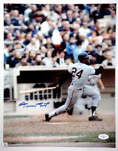 WILLIE MAYS JSA SIGNIERT 11X14 FOTO AUTOGRAMM ZERTIFIZIERT AUTHENTISCH NEUWERTIG HOF - Bild 1 von 5