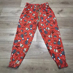 Kurz angegeben Sushi Print Pyjamahose Größe Large Lounge Nachtwäsche Kordelzug - Bild 1 von 11
