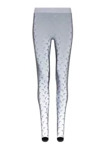 MARINE SERRE Silver Reflective Leggings Size 14 (L) GENUINE RRP £400 #N7 - Picture 1 of 9