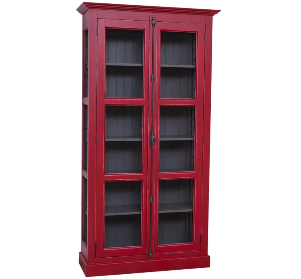 Vitrine Vitrinenschrank Schrank Regal Regalschrank schmale Vitrine Landhaus - Bild 1 von 4