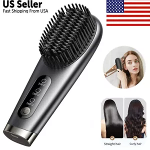 Hair Straightener Comb Pro Electric Beard Straightening Comb Heat Hot Comb Press - Picture 1 of 17