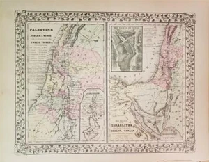 Antique Two Sided Map  Ancient Middle East and Rome/Greece-Mitchell's c. 1881 - Picture 1 of 1