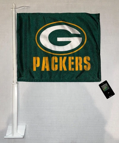GREEN BAY PACKERS G LOGO 11X14 CAR flag GENUINE NFL Licensed US seller Cover