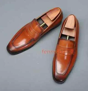 Men's Leather Lined Dress Shoes Formal Business Shoes Classic Lace-up Oxfords US - Picture 1 of 17