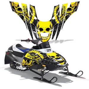 Snowmobile Full Graphics kit Decal for Polaris XC 120 2000-2020 MALICE YELLOW - Imagen 1 de 1