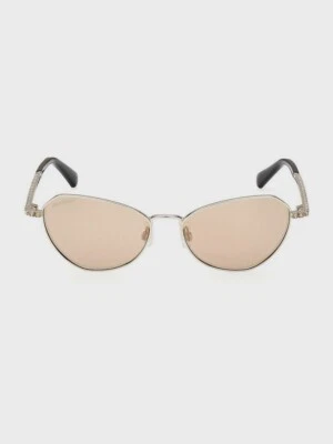 Gafas de sol SWAROVSKI SK386 32K doradas y negras ojo de gato marco de metal 56-16-140 Foto 1 de 3