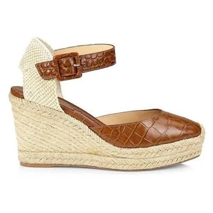 Christian Louboutin Amelina 90 Biscotto Brown Platform Wedge Sandal Heel Pump 40 - Picture 1 of 12