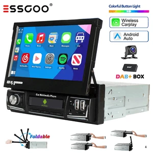 DAB+ Autoradio 7" 2+64G 1 DIN Apple Carplay Android 14 Flip Out GPS NAVI KAM SWC - Bild 1 von 14