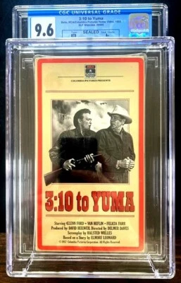 3:10 TO YUMA - FIRST PRINT - 1985 Sealed Beta Not VHS - RARE GEM - CGC 9.6 A+ - Image 1 of 4