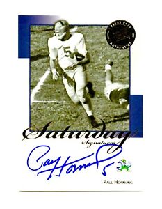 2008 Paul Hornung Press Pass Auto Gold Foil Signed On Card Blue Packers HOF ND