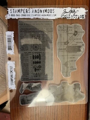 Juego de estampillas de goma Tim Holtz Stampers Anonymous CMS107 Foto 1 de 2