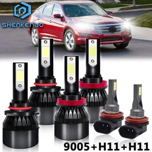 Faro LED haz alto/bajo + bombillas antiniebla para Honda Crosstour 2012 2013 2014 - 6x 6000K - Imagen 1 de 12
